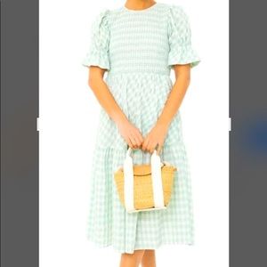 Tuckernuck Gingham midi dress with pockets